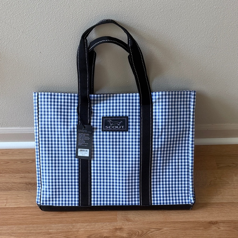 Scout Gingham Blue and White Bag